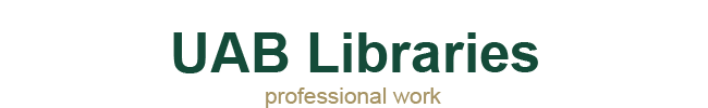 UAB Libraries Professional Work
